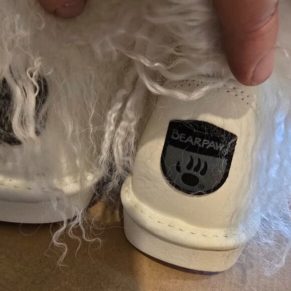 NEW BEARPAW Boo Real White Lamb Fur Lined Boots Womens Size 6 uk 4.5 eu 37 NIB - Picture 7 of 15